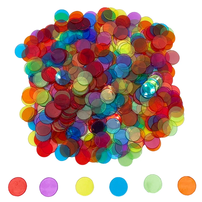 Poker Chips Math Bingo Chips Plastic Game Coins 50/100pcs 19mm Poker Chip Toys Plastic Disc Bingo Chips Board Game Accessories Gaming Chess Table Games Props Gamecoin TMZ