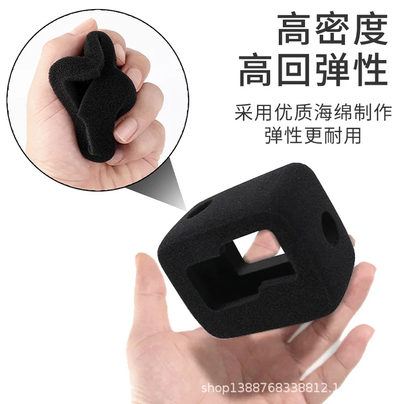 Gopro Dji Action Parabrezza Nero Wind Noise Reduction Custodia In Schiuma Di Spugna Per Go Pro 11 10 9 Accessori Per Action Cam
