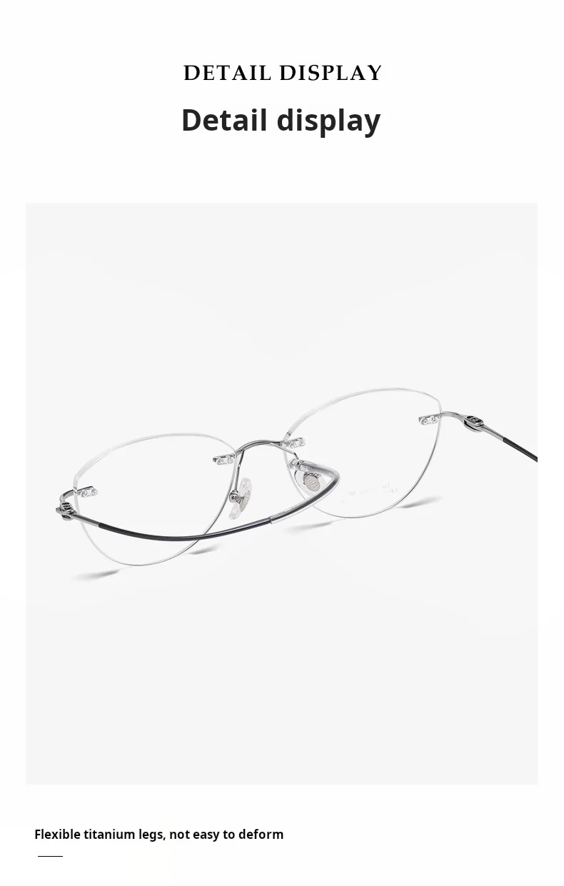 Yimaruili Women's Rimless Oval Cat Eye Eyeglasses Image 2