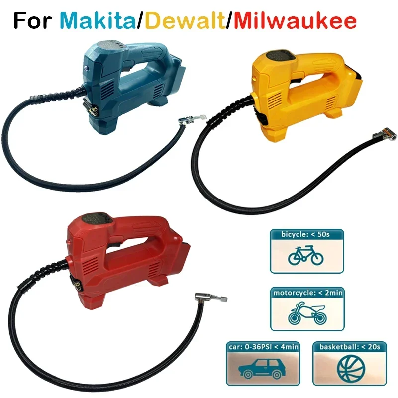 Per Makita/Dewalt/Milwaukee 18V Batteria Agli Ioni Di Litio Cordless Gonfiatore Per Pneumatici Per Auto Compressore D'Aria Portatile Con Display Digit