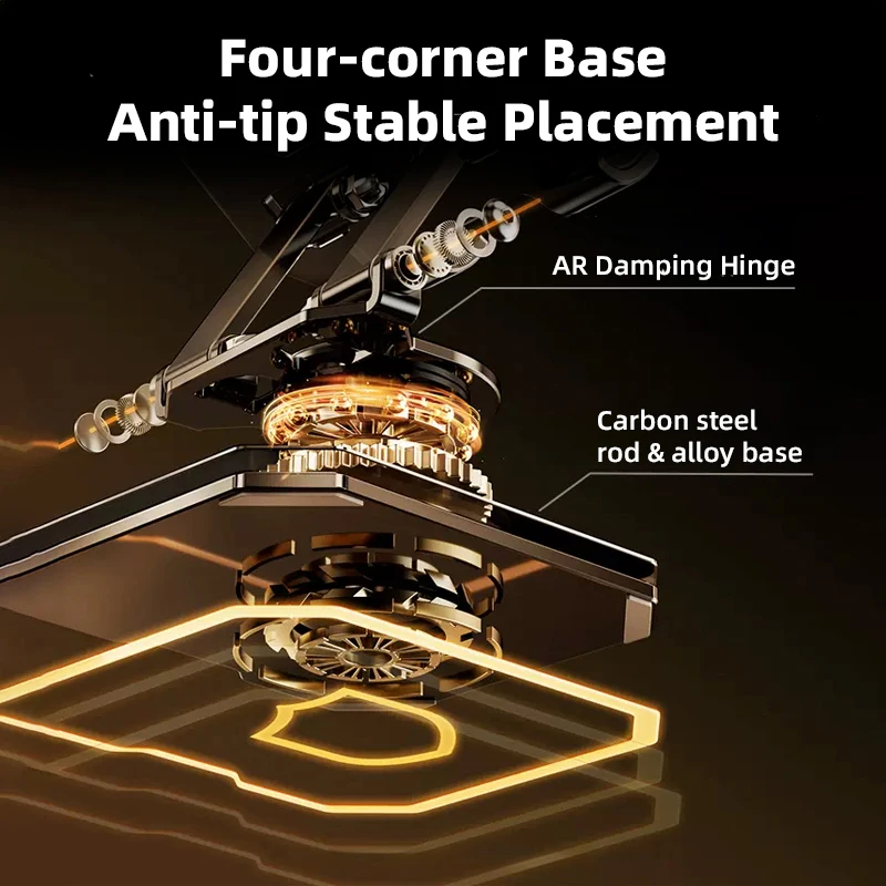 NOHON 탄소강 회전식 태블릿 스탠드 4.7-12인치 Ipad Pro/Air/Min 노트북 태블릿용 조절 가능한 접이식 데스크탑 스탠드 홀더