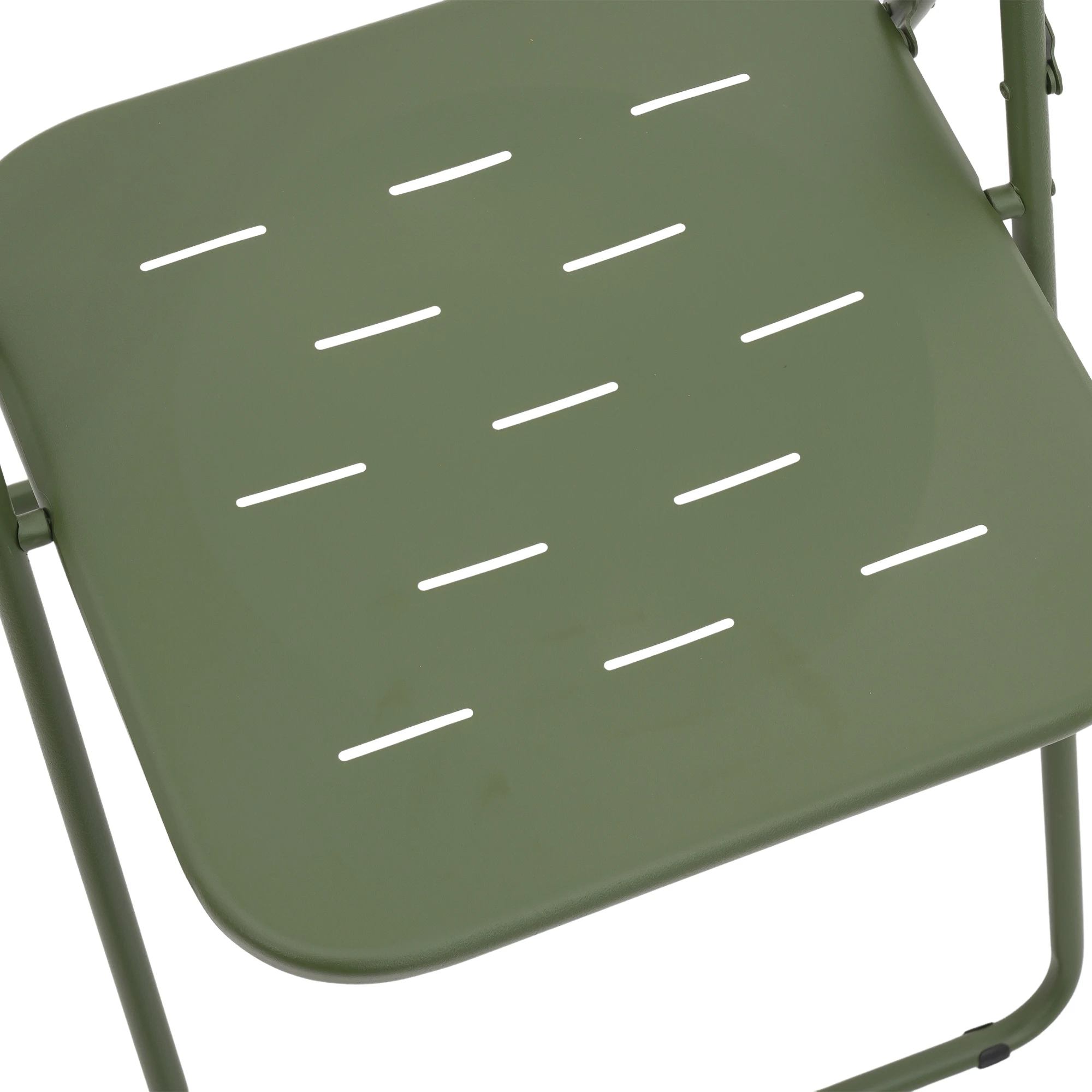 3-teiliges klappbares Bistro-Set für den Außenbereich, klappbare Terrassenmöbel-Sets mit E-Beschichtung, 2 Stühle und 1 Tisch, wetterbeständig – Detail 10