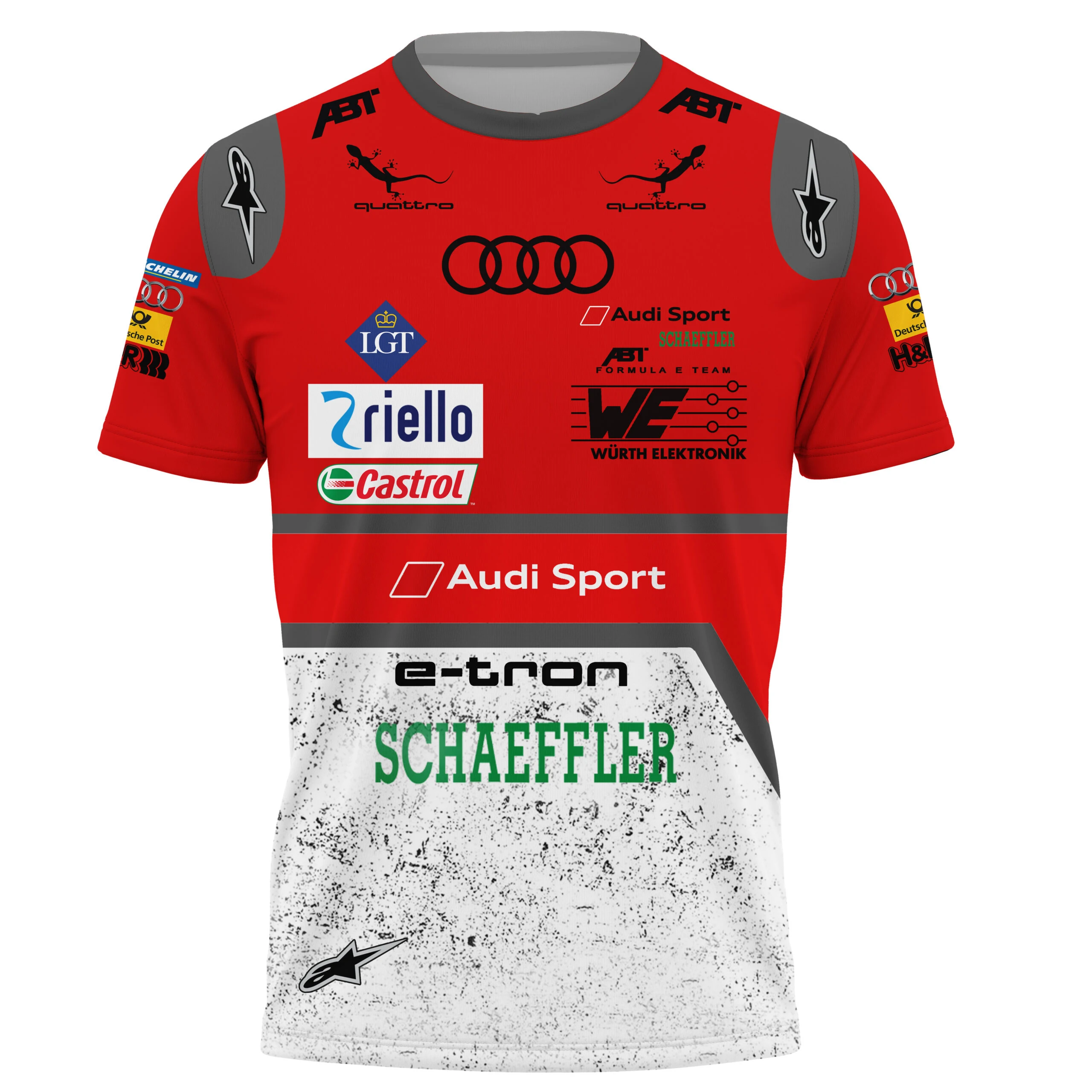thumbnail image 1 of Conjuntos familiares a juego Camisetas de carreras Audi Ropa para hombres y mujeres Camisas de manga corta con cuello redondo Tops suaves y livianos de secado rápido, 1 of 4