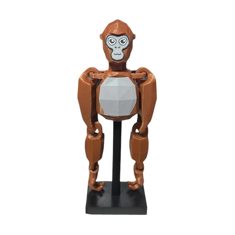 Gorilla Tag Flexy Fidget Figurine - 3D Printed Cartoon Monkey Desktop Decor and Kid's Gift