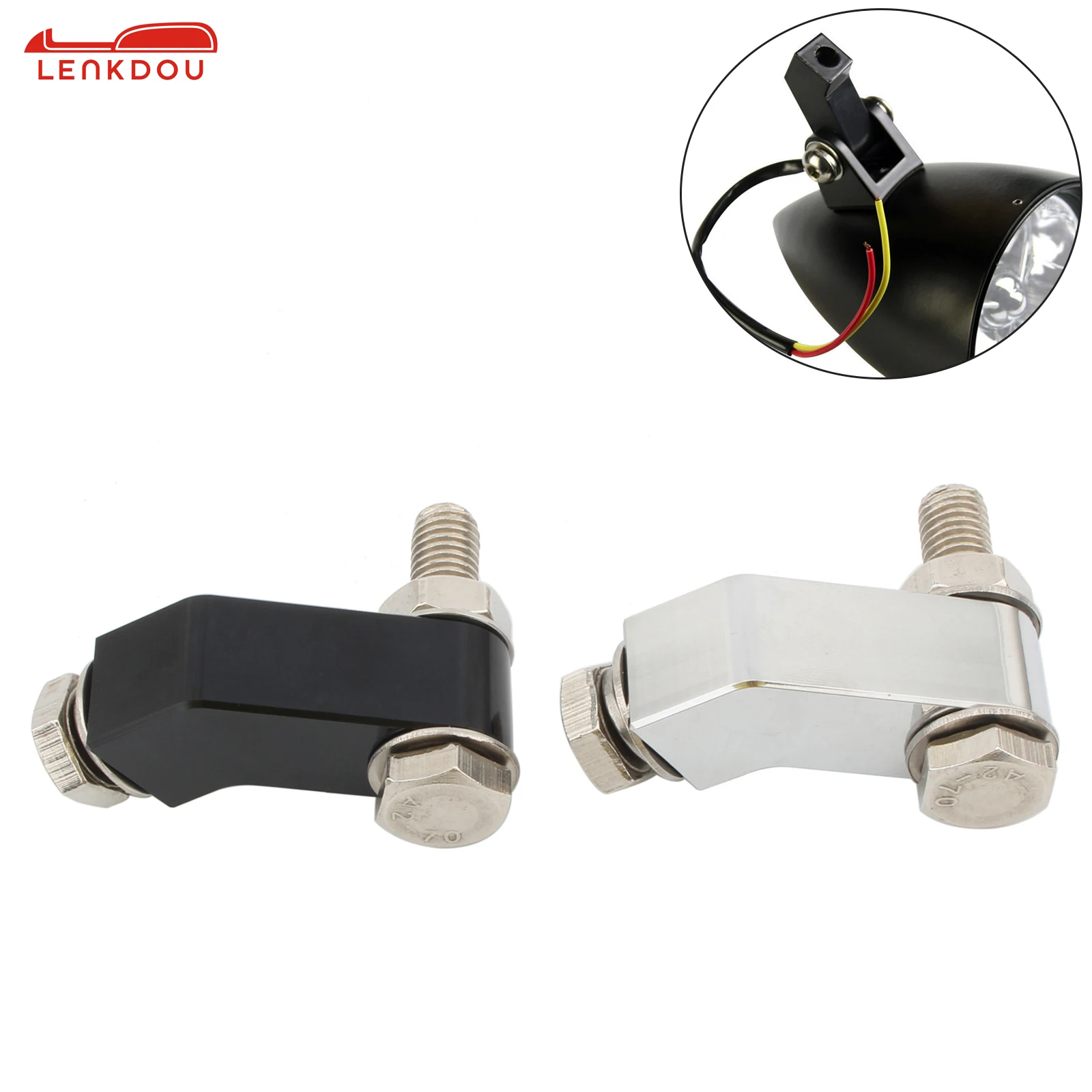 

Motorcycle Headlight Mount Block Bracket Extension Kit For Harley Touring Sportster Softail Bobber Chopper Cruiser Universal