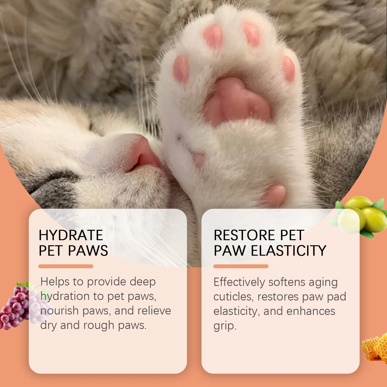 Yegbong Pet Anti-Dry Crack Claw Cream, Pet Claw Moisturizing Care Anti-Dry Crack Softening Foot Cream