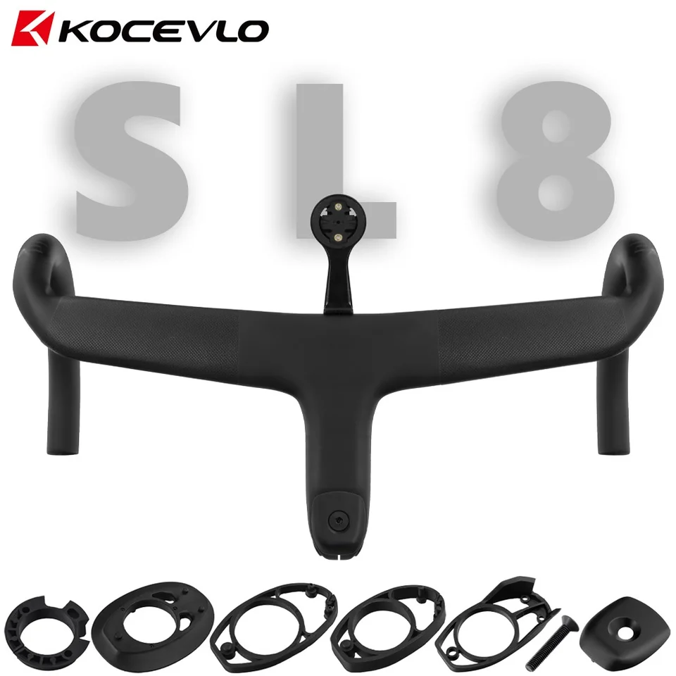 KOCEVLO Road Carbon Fiber Stem Integrated Bicycle Handlebar For