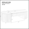 51.18''W Fluted Drum Coffee Table with Drawer, Modern Contemporary Pedestal Tables Oval Accent End Table, No Assembly Request 2