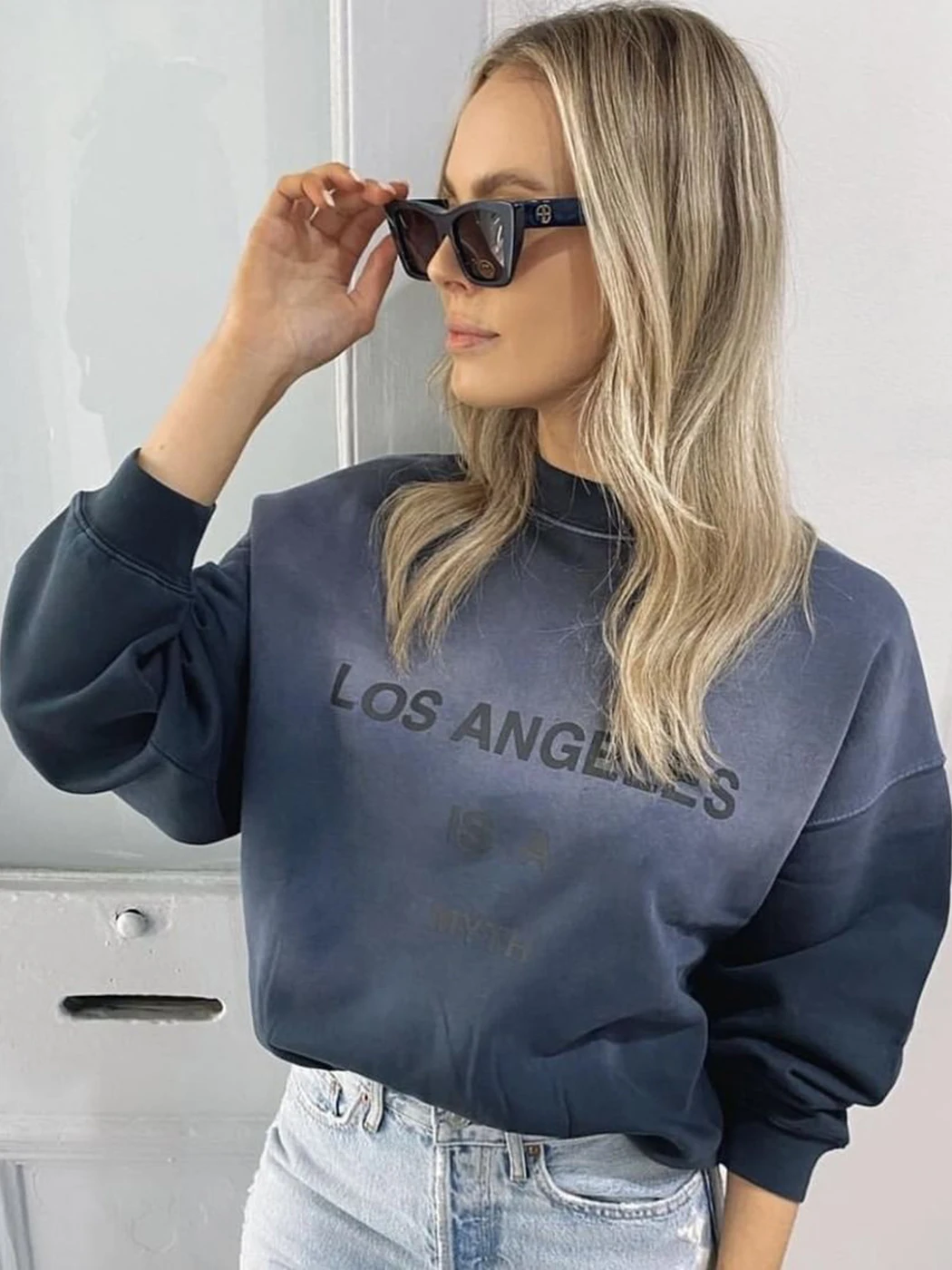 Fashion Simple Letter Print Sweatshirt Women O-neck Long Sleeve Autumn Winter Hoodie Sweatshirt Streetwear Retro Pullovers Top