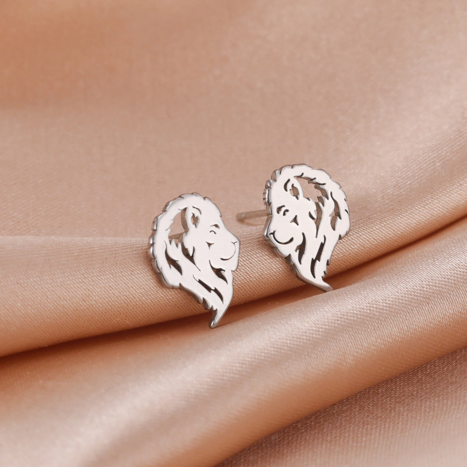 ピアス Lion Head Mesh Earrings stud18_1_e4a8cab0-59dc-4f54-