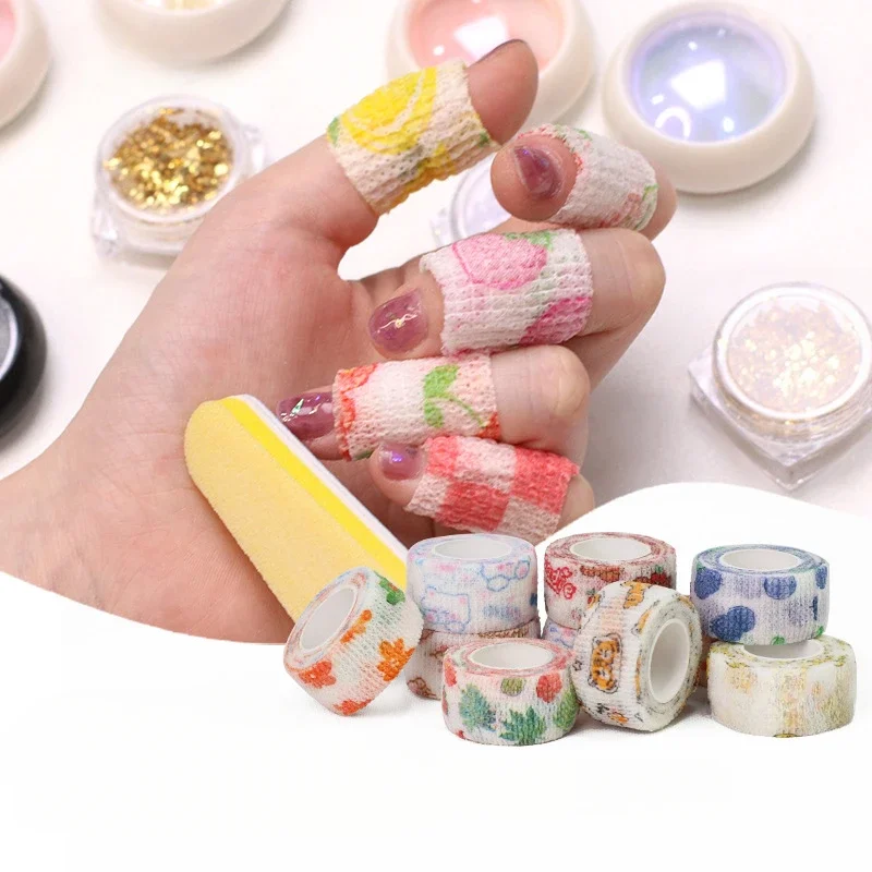 다채로운 넓은 자기 접착 붕대, 통기성 접착 붕대 랩 롤, 스포츠용 탄성 자기 접착 테이프, 1 PC, 2.5cm 