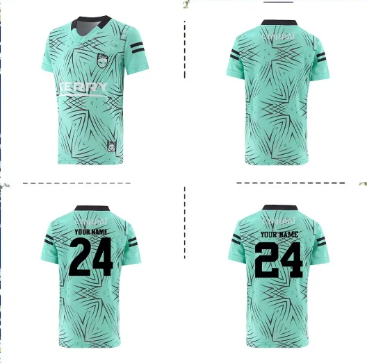 Kerry GAA Home Training Jersey Shirt Mens Rugby Jersey 25 Kerry Goalkeeper Size S-3XL Print name and number