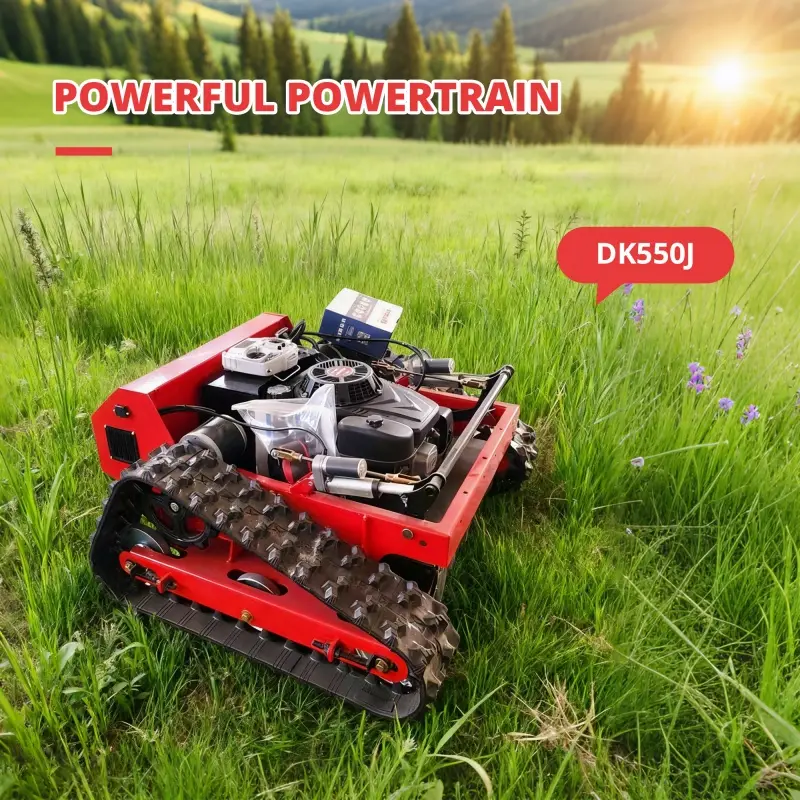 Customized Remote-controlled Lawn Mower，Farm Garden Automatic Crawler Track Lawn Mower Robot, Household High Quality Lawn Mower - Image 2