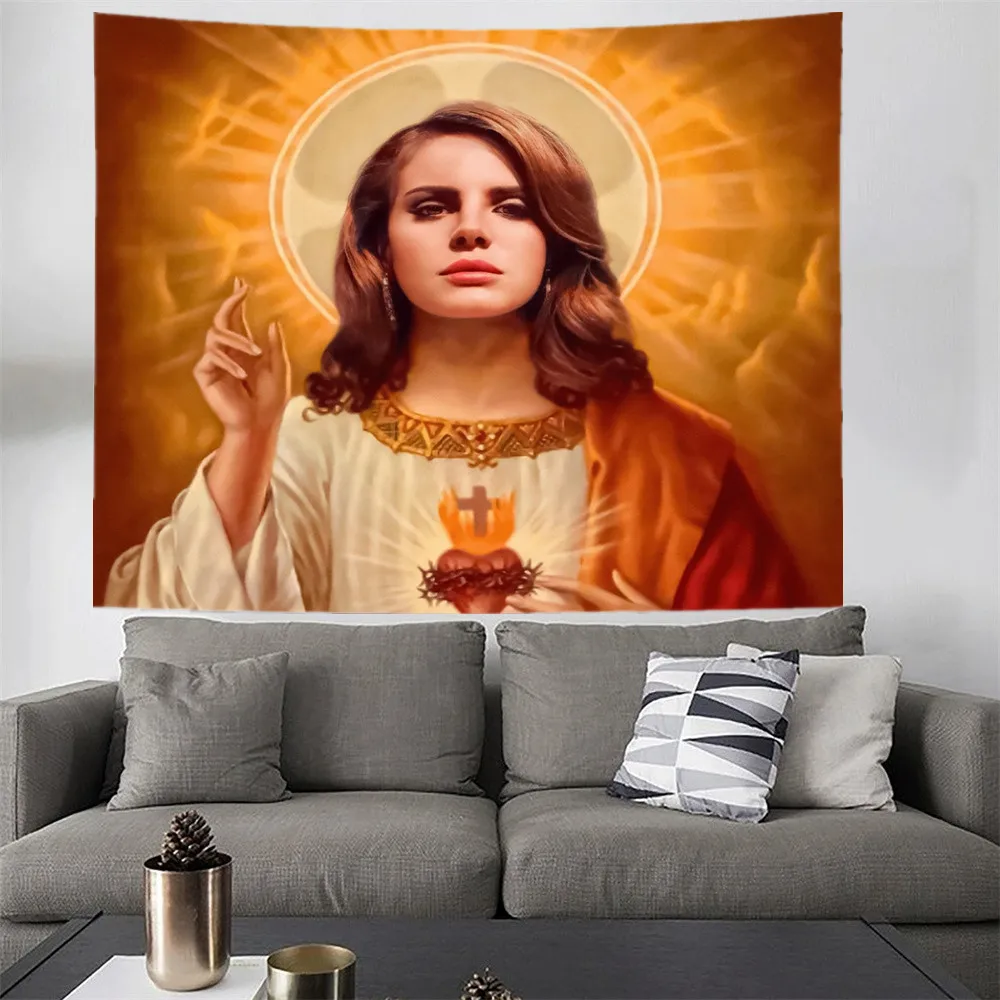 Jesus Saint Lana Del Rey Tapestry Born To Die Meme Tapestrys Aesthetic Bedroom Decoration Tapestries Room Background Carpet
