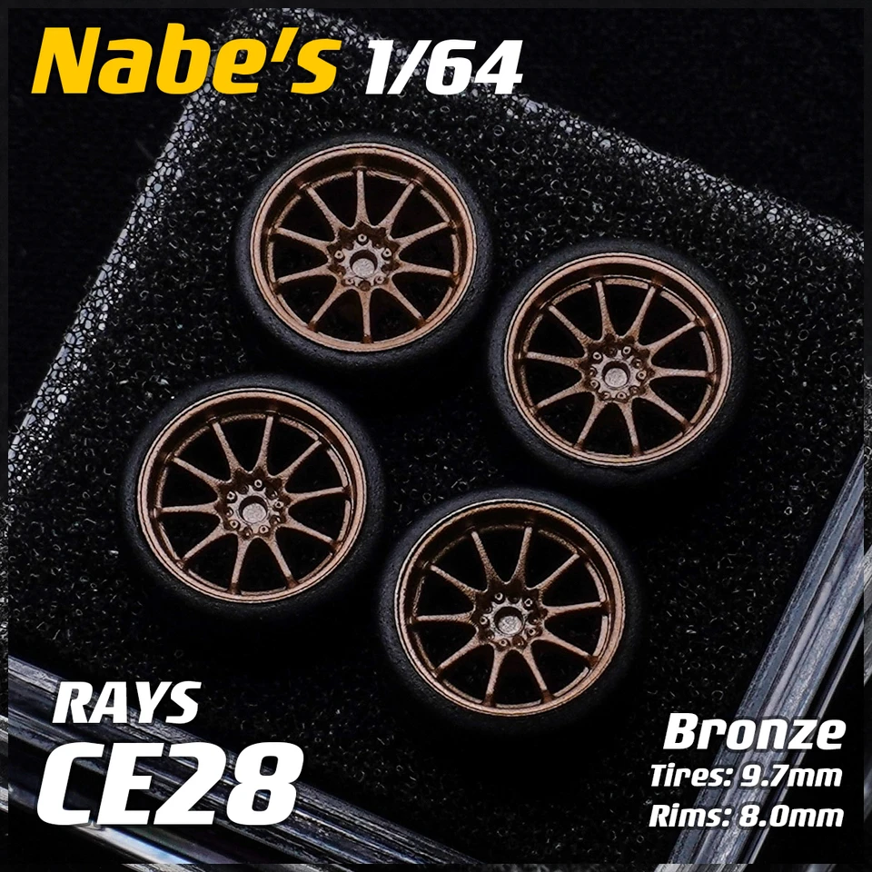 1/64 EGwheels RAYS CE28風ホイール ミニカートミーテック 1/64