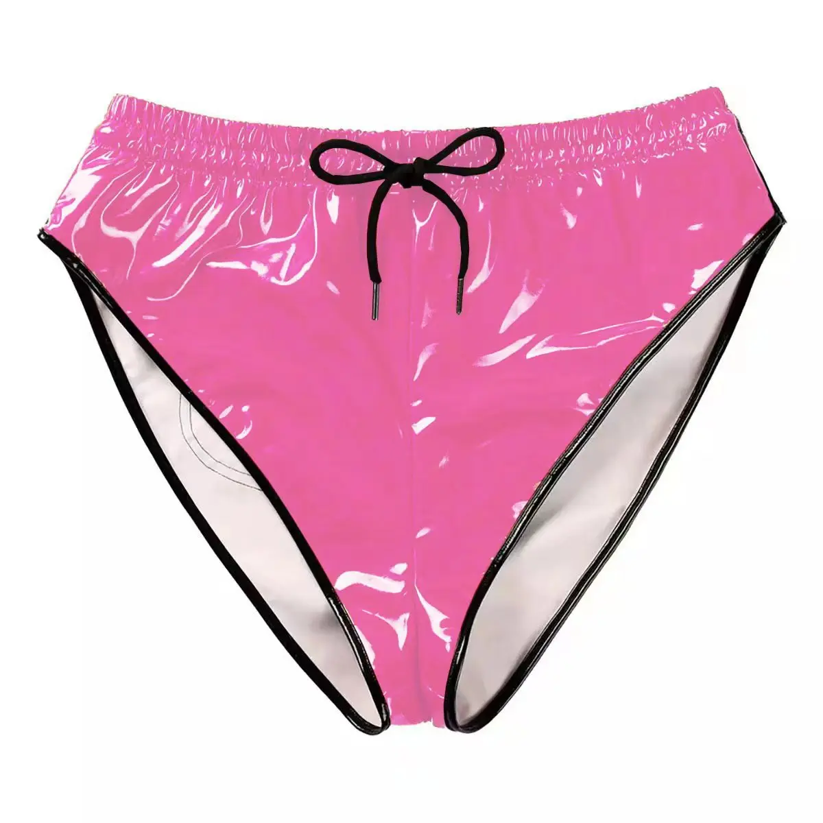 

High Cut Bikini Briefs Women Sexy Underwear Night Club Shiny Panties Wet Look PVC Leather Underpants Ladies Swimming Trunks