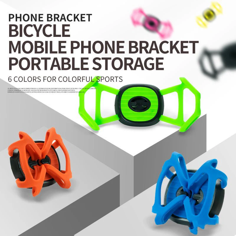

Bike Phone Holder Motorcycle Handlebar Phone Support Ultralight Silicone Road Mountain Bicycle Cell Phones Stand Bike Part