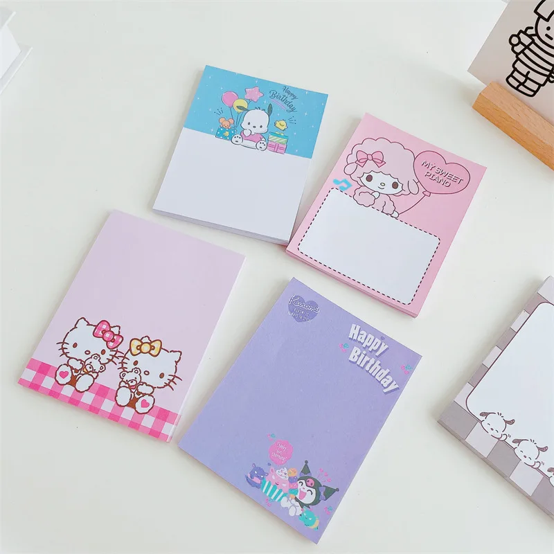 

Новинка Kawaii милый Sanrio Hellokitty Kuromi мимелоди почтовые ноты когезионные Ins портативные милые девочки подарок на день рождения для детей