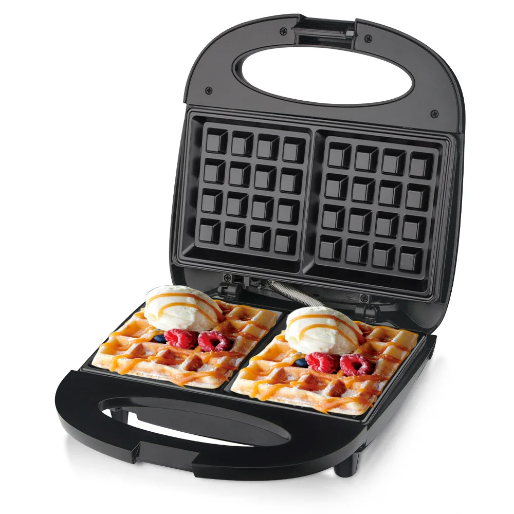 

Бытовая электрическая вафельница, 220 В, машина для выпечки сэндвичей на завтрак, антипригарная машина для выпечки тортов, многофункциональная стандартная еда