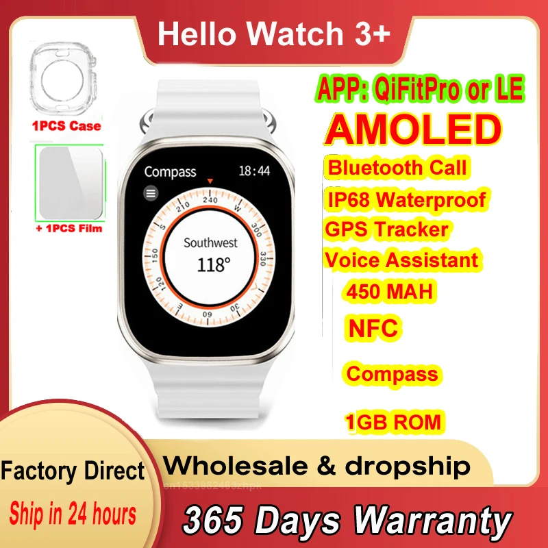 hello watch 3 nfc apps available! (download now!) buy... Newest-Hello-Watch-3-Plus-AMOLED-Smart-Watch-1GB-ROM-NFC-Compass-450MAH ...
