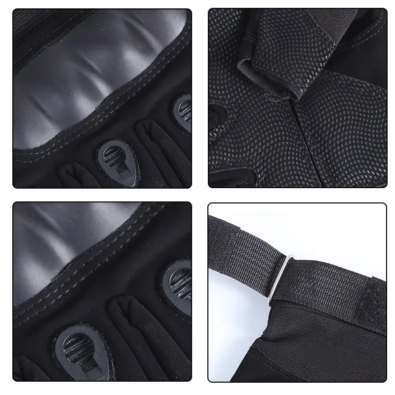 Motorcycle Gloves Men Tactical Hunting Shooting Knuckle Protection Leather Outdoor Sport Full Finger Cycling Bike Bicycle Gloves 6