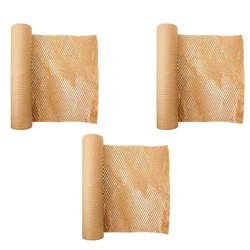 3 Roll Recycled Packing Paper 12Inch X 33FT Eco Honeycomb Paper For Moving Packaging Wrap Recyclable Cushion Material