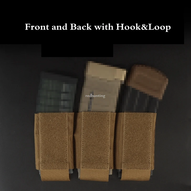 Tactical Airsoft AR15 FC Vest Accessories Triple 5.56 Magazine Pouch Hunting Vest Front Flap Hook Loop Mag Bag Built-In Clip 2