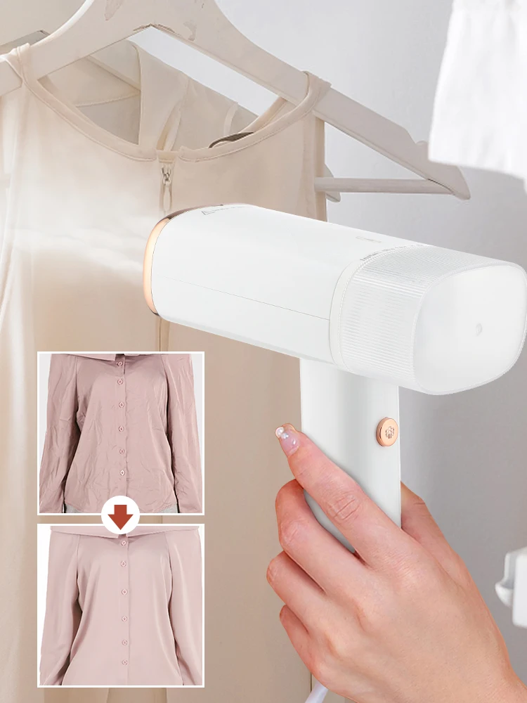 Portable Handheld Garment Steamer Iron ABS White Travel Home