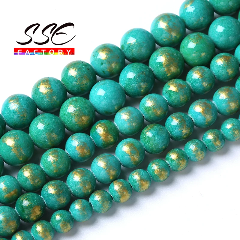 4mm Blue Turquoise Beads Round Gemstone Loose Beads for Jewelry Making (90-95pcs/strand)