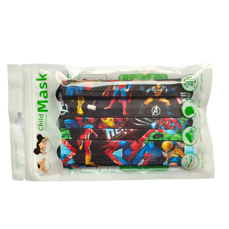 Children's Disposable 3 Layer Mask Marvel Hero Cartoon Avengers SpiderMan Protective face mask
