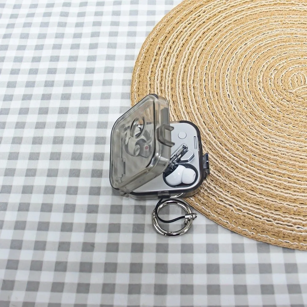 Transparent Shockproof Earphone Protective Case with Switch Locking Design