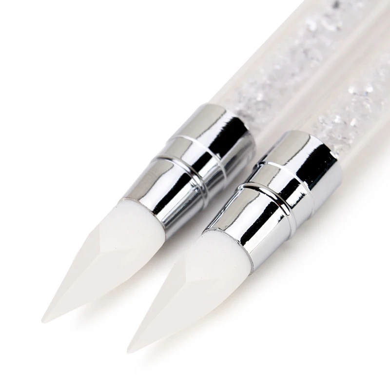 Dual-ended Silicone Sculpture Pen for Nail Art, Easy and Precise Nail Design Tool, 3D Carving Glitter Dotting Brush 5
