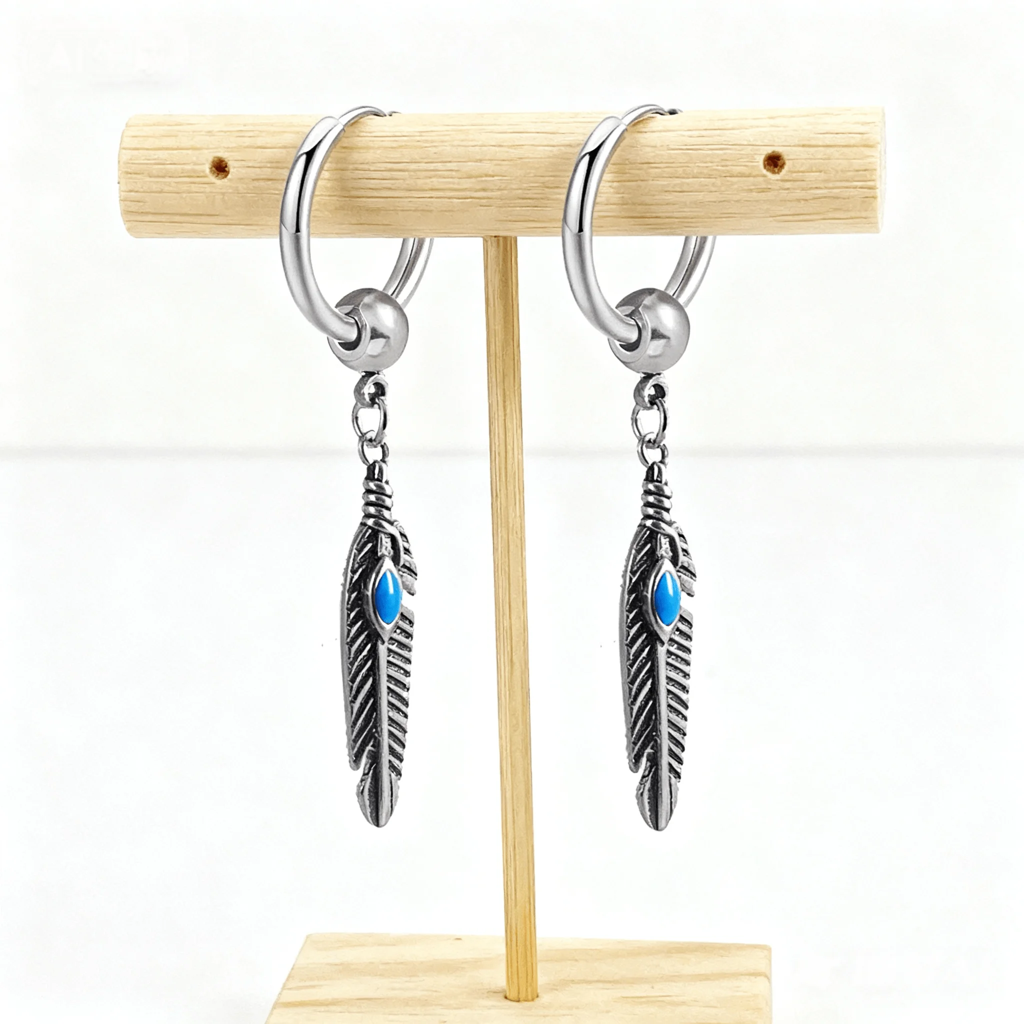 1-5 Paar Vintage Blume Edelstahl Baumeln Hängen Anhänger Tropfen Ohrringe Set für Frau Mann Piercing Ohr Blatt schmuck Neue In – Detail 5