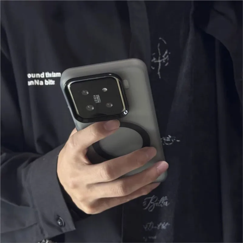 Matte Magnetic Wireless Charging Transparent Phone Case - Frosted Shockproof Design