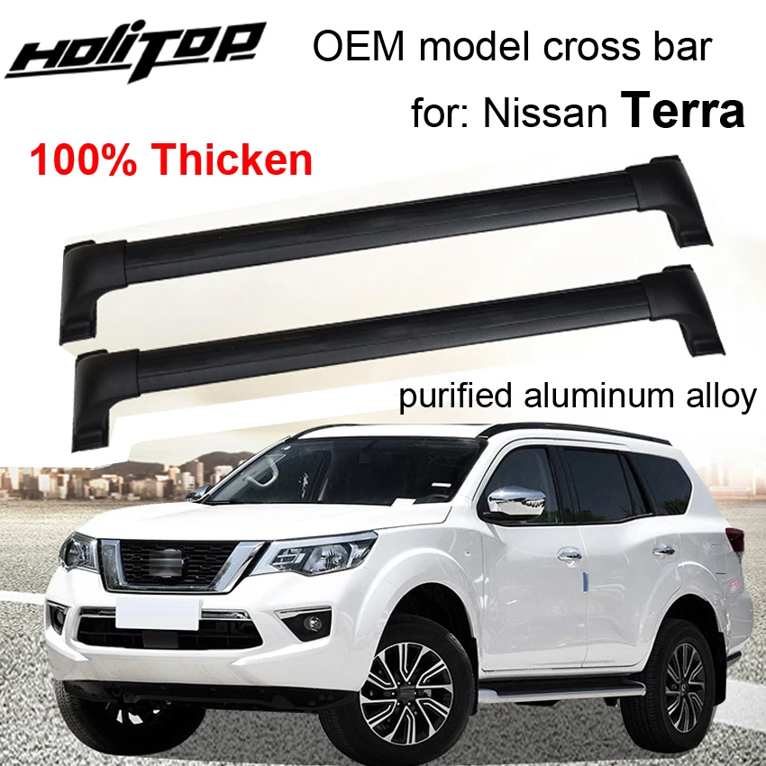 Horizontal Roof Rack Cross Bar Roof Rail For Nissan Terra Xterra Terrano, Strong Aluminum Alloy
