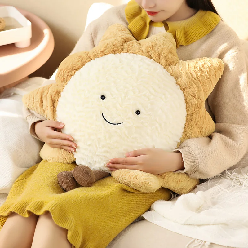 INS Cute Sun Moon Star Plush Pillow Stuffed Soft Creative Plush Sun Moon Star Toy Home Decor Kids Toys 5