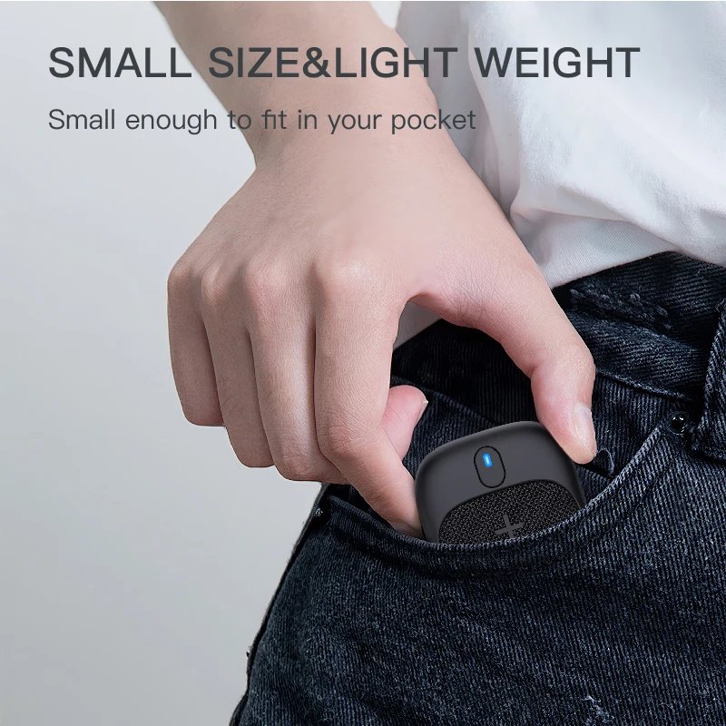Portable Mini Bluetooth Speaker Built-in Microphone Clip Magnetic Bike Golf Waterproof Wearable for Outdoor Sports