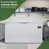 14 cu ft Chest Freezer - White, Large Storage for Families, Space-Saving Flat Back, Front Drain, Garage Ready- By Hamilton Beach 3