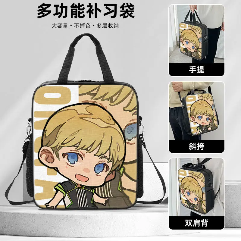 Attack On Titan Anime-Inspired Mikasa & Levi Canvas Crossbody Handbag with Large Capacity