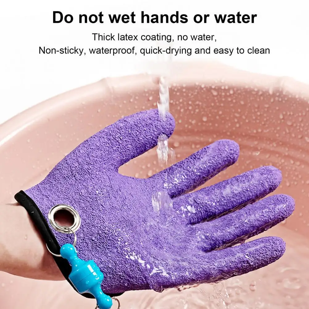 1Pc Thickened Angling Gloves Waterproof Good Grip Cut Resistant Fish