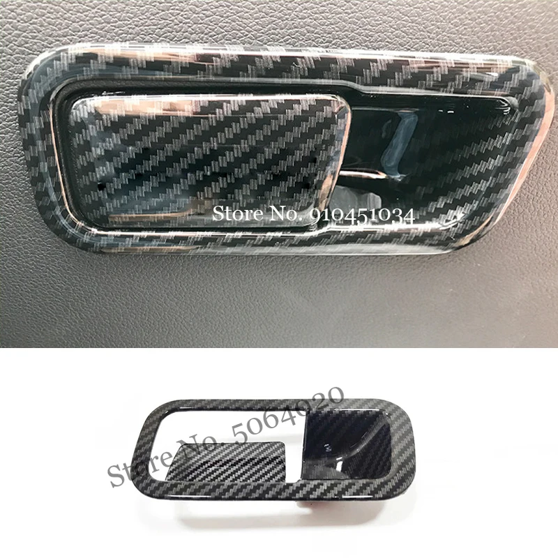 

Для Hyundai Kona Encino 2017-2020 аксессуары ABS углеродное волокно автомобильный коптер перчаточный ящик ручка крышка чаши отделка стикер Стайлинг 2 шт.