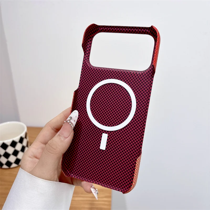 Ultra Thin Carbon Fiber Matte Magnetic Shockproof Phone Cover