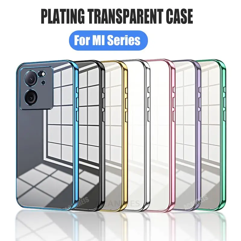 Luxury Plating Transparent Soft Silicone Clear Phone Case