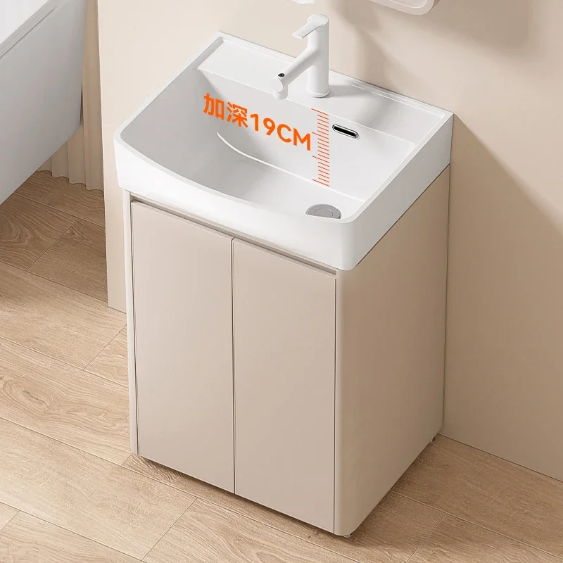 Small apartment waterproof honeycomb aluminum floor-to-ceiling bathroom cabinet combination ceramic integrated