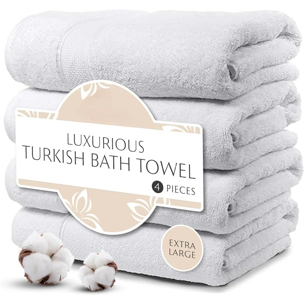 

Bath Towels for the Body Exquisite 4-Piece Turkish Bath Towel Set: Indulge in Unparalleled Luxury With Ultra-Soft Thick Bathroom