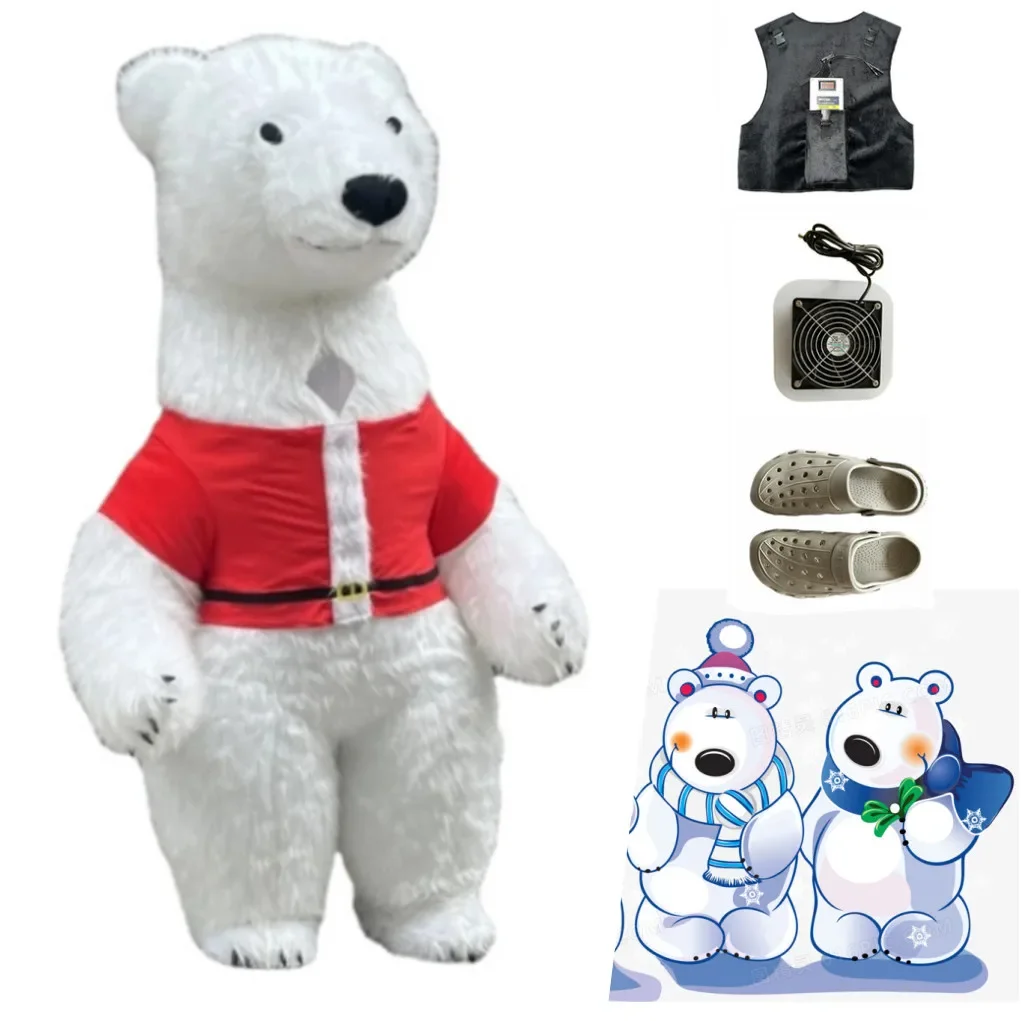 Simbok inflável urso polar panda coala traje para publicidade natal halloween adulto fursuit engraçado traje da mascote animal