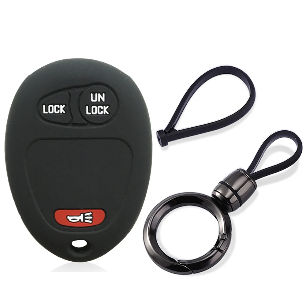 For Chevrolet Colorado For Buick Century Hummer H3 GMC Canyon Silicone Car Key Case Cover Keyless Holder Fob Shell Keychain