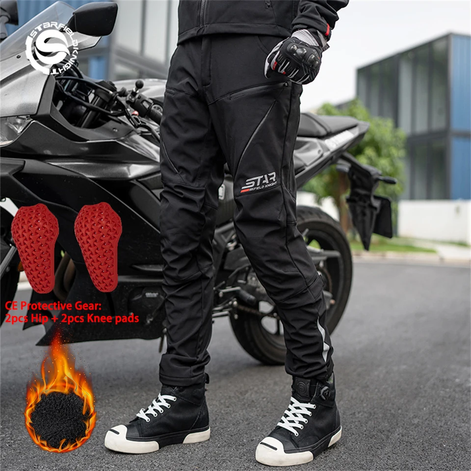 Pantaloni moto impermeabili pantaloni ciclismo Motocross moto protezione  ginocchio bici Enduro pantaloni pantaloni caldi Jeans invernali - AliExpress