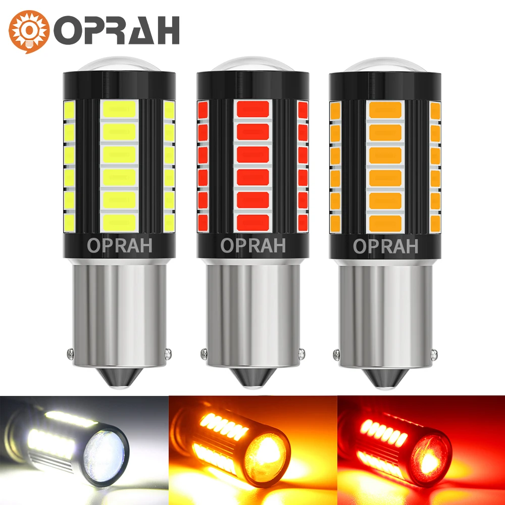 4 pz Ambra 1156 BA15S P21W 5630 33SMD LED lampadine a LED 900LM Super Bright LED Indicatori di direzione Coda luce di parcheggio 12-30 V 3.6 W