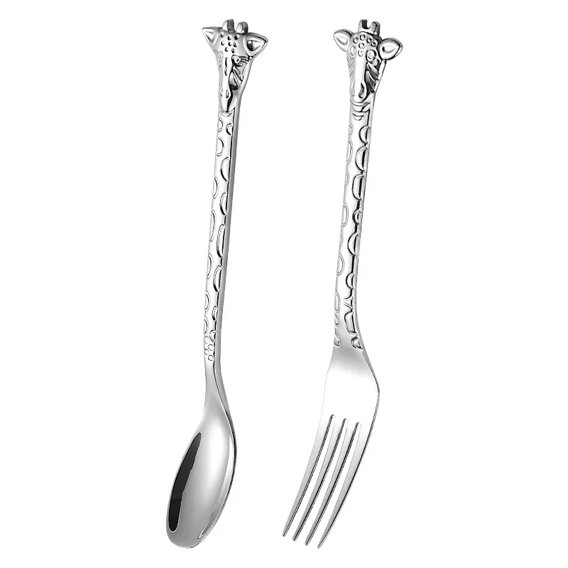 Giraffe Handle Spoon 304 Stainless Steel Fork Set